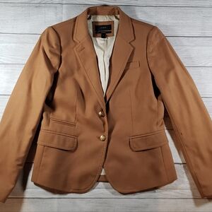 J. Crew Brown Blazer with Notched Lapels and Fitted Silhouette